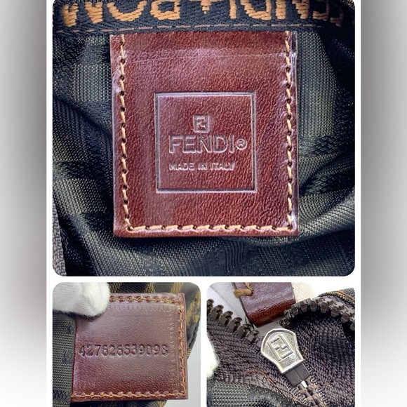 💯AUTH FENDI ZUCCA LARGE CLUTCH POUCH TOILETRY TRAVEL BAG LIKE NEW NYLON FOLDABLE - Picture 13 of 15